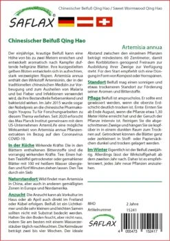 Artemisia Annua Chinesischer Beifuß Qing Hao | Beifußsamen Von Saflax 5 Artemisia Annua Chinesischer Beifuß Qing Hao | Beifußsamen Von Saflax -Pegasus Verkaufe 543596 Artemisia annua Chinesischer Beifuss Qing Hao 15241 sa 1