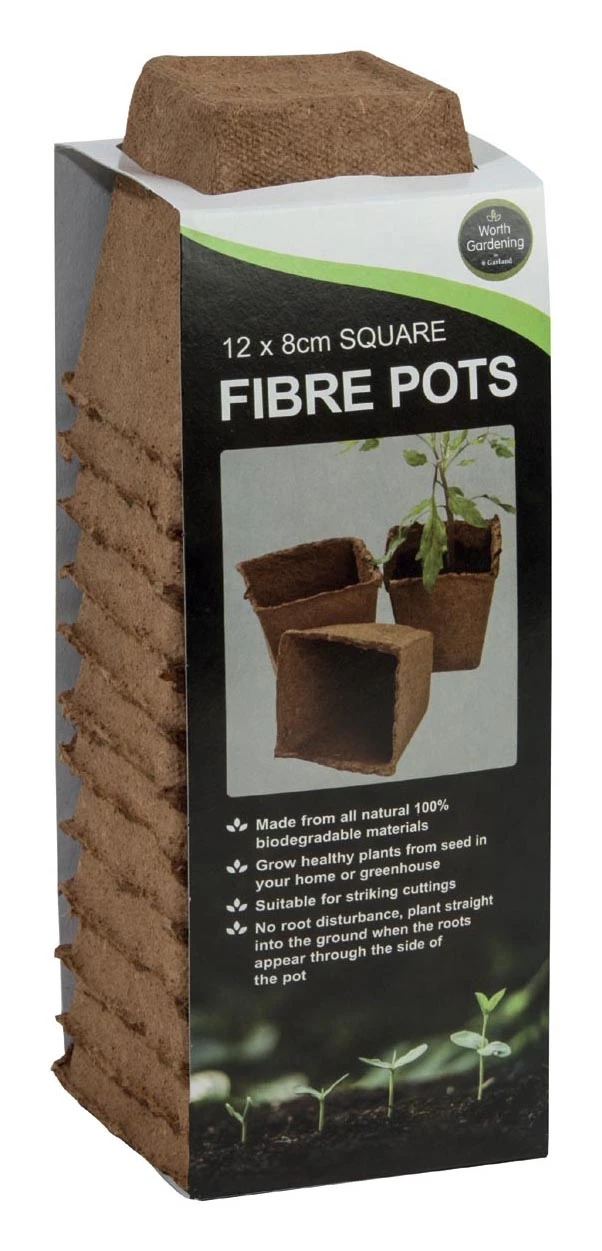 8 Cm Vierkantfasertöpfe | Anzuchttöpfe Von Garland 4 8 Cm Vierkantfasertöpfe | Anzuchttöpfe Von Garland – Bild 2